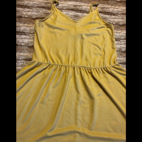 Universal Thread Mustard Yellow A-Line Dress Large - Picture 5 of 5